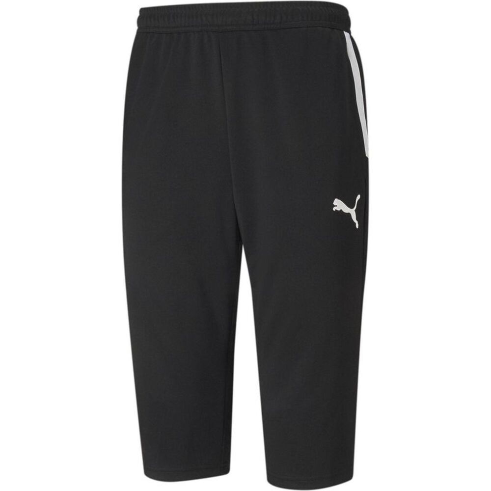 Puma Mens Team Liga Crop Tracksuit Bottoms / Black/White
